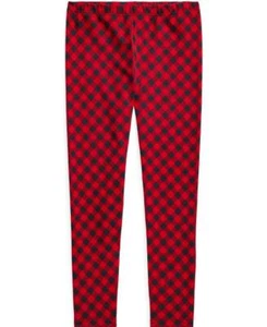 NWT Polo Ralph Lauren Red Little Girls Plaid Stretch Jersey Legging 4/4T pjl1221 - Picture 1 of 2