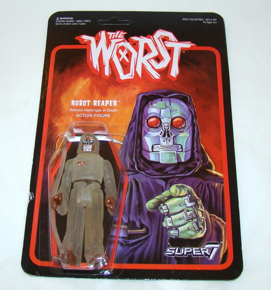 SUPER7 LO PEOR ~ ROBOT REAPER ~ FIGURA DE ACCIÓN LIMITADA REACCIÓN PATRULLA BRILLANTE Foto 1 de 4