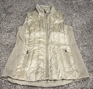 Abrigo chaleco acolchado con cremallera Calvin Klein talla pequeña para mujer - Imagen 1 de 3