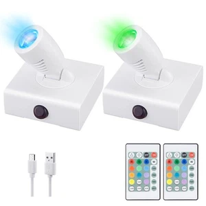 Wireless LED Spotlight, Rechargeable Picture Lights, 12 Colors Changing Accen... - Picture 1 of 7