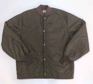 Vintage Cabelas Steppjacke Herren XL braun Druckknopf Bomber Jagd Puffer neuwertig - Bild 1 von 9