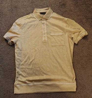 Polo Murano Para Hombres Líquido Lujo Calce Ajustado Grande Dorado Colección Interestelar Nuevo con Etiquetas Foto 1 de 4