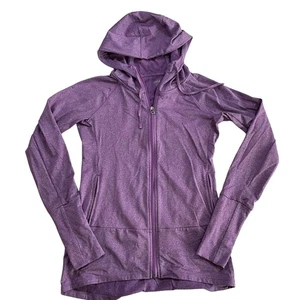 Alo Yoga lila meliert Full Zip Hoodie Jacke Daumenlöcher Damen Gr. M - Bild 1 von 5