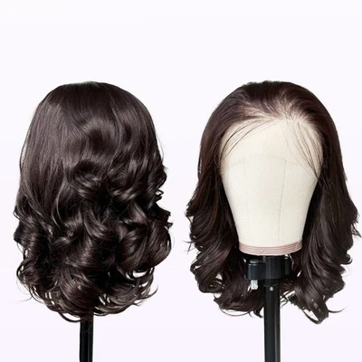 Peluca de encaje frontal 13x6 HD precortada onda natural rollo hilo de pelo natural Foto 1 de 4