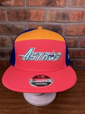 Gorra de béisbol New Era Houston Astros panel dividido logotipo coral 9fifty Snapback MLB Foto 1 de 4