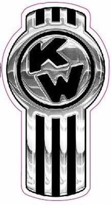Kenworth Badge Version 2 Chrome Decal 5" x 2" in size. - Image 1 of 2