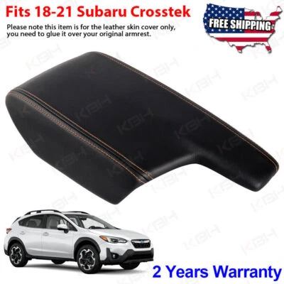 Ajuste 2018-2023 Subaru Crosstrek Console Apoio de Braço Tampa Substituição Linha Laranja - Imagem 1 de 4