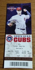 2023 South Bend A+ League Baseball Ticket Cubs Top Prospekt - Bild 1 von 5