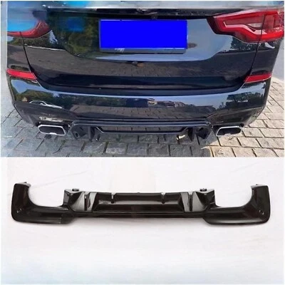 Difusor de parachoques trasero de partículas de fibra de carbono BMW X3 G01 G08 2018-2021 Foto 1 de 3