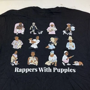 DOG LIMITED RAPPERS WITH PUPPIES TEE T SHIRT Mens M Black Rap Hip Hop Dogs - Picture 1 of 5