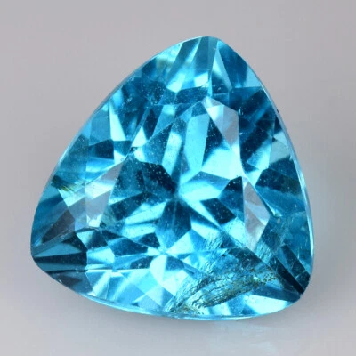 MARAVILLOSAS PIEDRAS PRECIOSAS NATURALES TANZANIA APATITA AZUL NEÓN CORTE BILLÓN 1,26 CT Foto 1 de 3