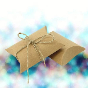 100 Pcs Paper Candy Box Wedding Boxes Favors Party Pillow Gift - Picture 1 of 11
