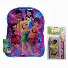 15" Backpack Disney Fairies Tinkerbell For Kids Girls School Book Bag + BONUS