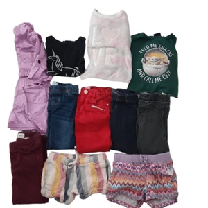 Girls Size 4 Lot of 11 Jeans Shorts Tops Old Navy Zara Cat & Jack Star Wars - Picture 1 of 8