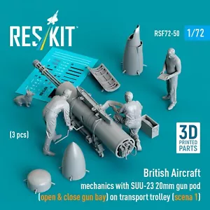 Britische Flugzeugmechaniker mit SUU-23 Gun Pod Scale Figuren 1:72 RSF72-0050 - Bild 1 von 5