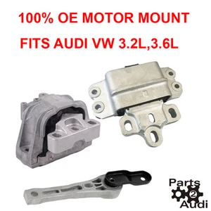 OE Motor Mounts Kit Set 3pcs Fits Audi A3,TT Quattro,VW EOS Passat 3.2 3.6 eng. - Picture 1 of 2