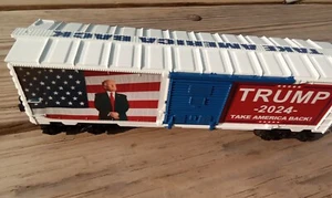 Donald J Trump 2024 O gauge scale train president 45 47 Lionel boxcar America - Picture 1 of 9