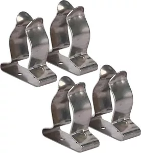4 Pack Stainless Boat Hook Spring Clamp Holder Bracket Clip, Marine Spring Clip - Foto 1 di 5