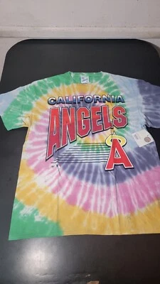 47 Brand Vintage Tubular Tie-Dyed Los Angeles Angels T-shirt Size Large - Image 1 of 4