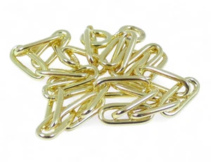 Vintage Dutch Solid 14ct Yellow Gold 20cm 8" Paperclip Chain Bracelet 3.5mm Link - Picture 1 of 9