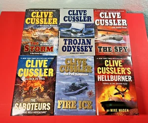 Clive Cussler 6 Hardbacks with Dust Jackets Thriller Suspense Fiction Very Good - Picture 1 of 4