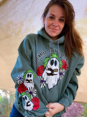 SPOOKY KOOK S&U Caffienated Hood Sizes XS-5XL 8-32 - Beetlejuice, strange and unusual hoody