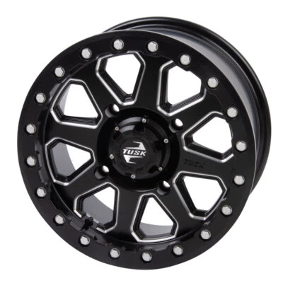 Tusk Uinta Beadlock Wheel 14x7 5.0 + 2.0 Milled/Black 4/156 Lug Pattern - Image 1 of 4
