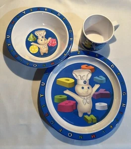 2000 Pilsbury masa niño melamina plato de cena para niños de la A a la Z nuevo en caja - Imagen 1 de 10