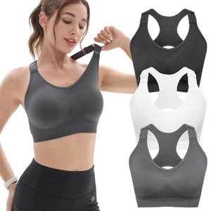 Sports Bras for Women High Support: Racerback Padded Impact Compression Plus ... - Picture 1 of 6