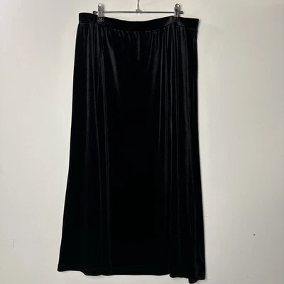 Falda Midi De Colección Dressbarn Línea A Terciopelo Negra Elastizada Gótica Años 90 Grunge Boho 14/16 Foto 1 de 4