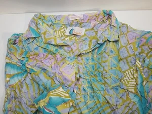 Islander Mens Hawaiian Shirt Button Up Short Sleeve Tropical Large - Picture 1 of 6