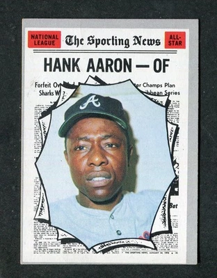 Tarjeta de béisbol Hank Aaron The Sporting News MLB All-Star 1970 Topps #462 Foto 1 de 2
