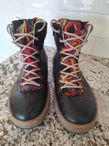 Rieker Felicitas Black Side Zip Ankle Boot Women’s Size 38 US 7.5 Hiking Boots - Picture 1 of 11
