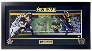 Colston Loveland Michigan Wolverines Signed Framed Display 21" x 39" JSA Witness - Picture 1 of 2