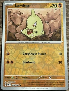 Pokémon TCG Larvitar Sv03: Fiamme Ossidiana 105/197 Reverse Holo Comune NM/M (L) - Foto 1 di 2