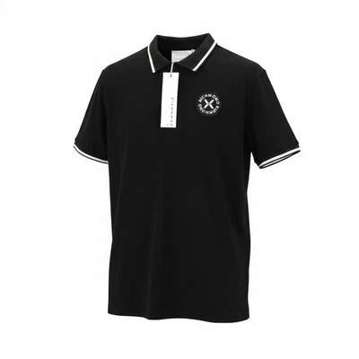 Camiseta para hombre JOHN RICHMOND M negra polo manga corta parche logotipo todas las estaciones Foto 1 de 4