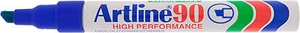 Artline EK90 Permanent Markers 2 to 5mm Chisel Tip - 3x BLUE - Picture 1 of 1