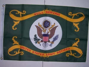 Nuevo Ejército Retirado 2X3ft BANDERA Calidad Superior Resistente a la Desvanecimiento Vendedor de EE. UU. - Imagen 1 de 4
