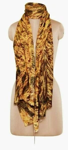 Nueva bufanda/estola/chal de invierno amarillo y negro estampado de tigre para mujer - Imagen 1 de 6