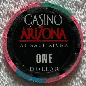1998 CASINO ARIZONA AT SALT RIVER $1 Table Chip Current Scottsdale AZ Indian* - Imagen 1 de 2