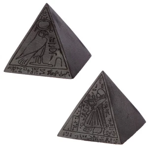 Small Ancient Egyptian Pyramid Figurine Ornament Home Office Decor Gift Black - Picture 1 of 4