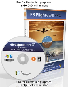 Pro Flight Simulator 2023 Full Version FlightGear Aircraft Flight Sim PC DVD - Picture 1 of 12