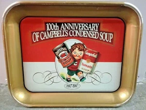 Campbell Soup 100th Anniversary Metal Tray Vintage 1997 Commemorative USA Made - Picture 1 of 4