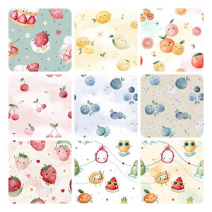 Ab 1m Stoff Vorbestellung • Erdbeeren Zitronen Orangen Lustige Früchte • Jersey - Bild 1 von 11