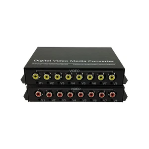 Kit de 8 convertidores extensores de fibra óptica Audio Over FC para sistema de transmisión (Tx/Rx) - Imagen 1 de 1