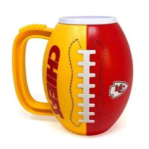 Kansas City Chiefs 24 oz. TAZA DE BEBIDAS CON FORMA DE FUTBOL - Imagen 1 de 1