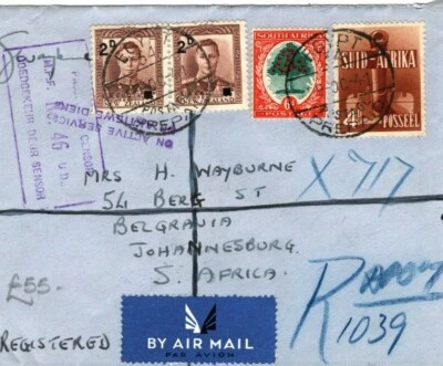 NEW ZEALAND SOUTH AFRICA WW2 MIXED FRANKING Cover Military EGYPT 1941 LS46 - Image 1 of 4