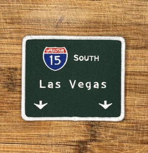 Las Vegas Interstate 15 Patch - 3in Embroidered Iron-On Durable Highway Sign - Picture 1 of 2