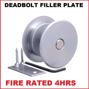 ADI Entrance set or Deadbolt Filler Plate patch lock hole fire rated ADIFPKNKKIT - Picture 1 of 4