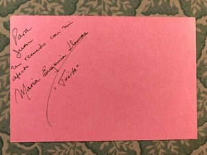 María Eugenia Llamas - CINE MEXICANO - Los tres huastecos - Autografiado 1989 - Imagen 1 de 2